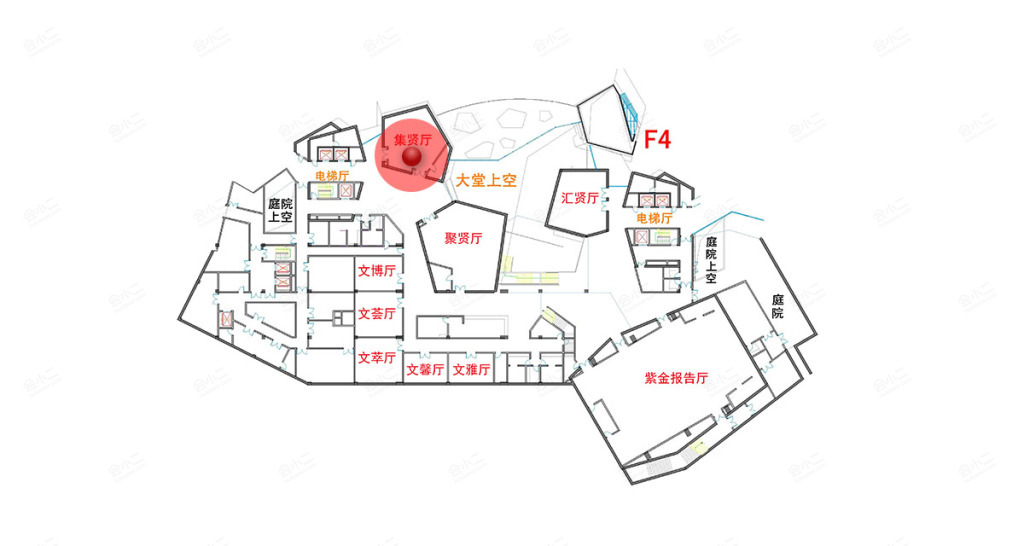 f4-集贤厅平面图